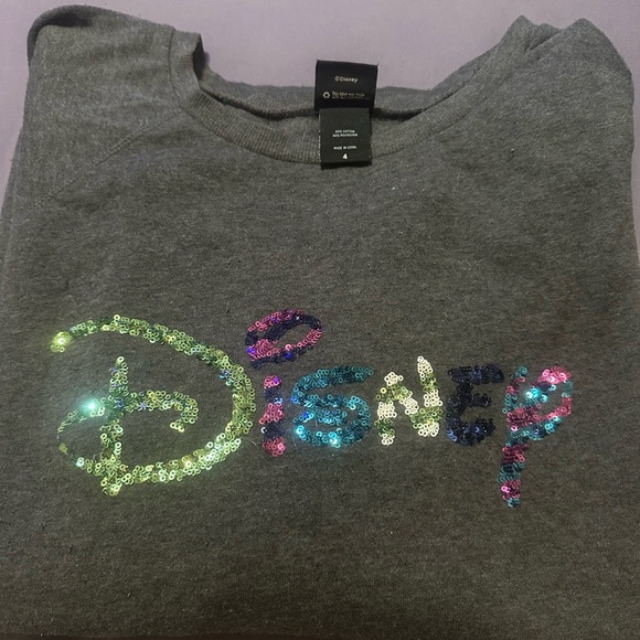 DISNEY Original PLUS SIZED  SWEATSHIRT Cotton Polyester Blend LS HALLOWEEN SZ 4 - Picture 4 of 7